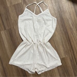 🤍 Bobbie Brooks White Lace Romper - Medium